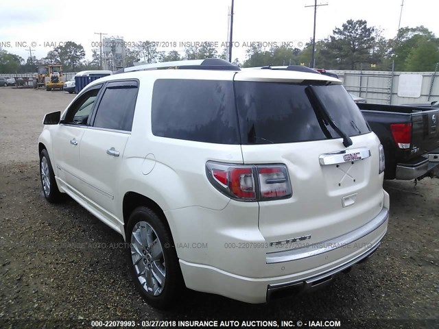 1GKKRTKD5EJ254907 - 2014 GMC ACADIA DENALI WHITE photo 3