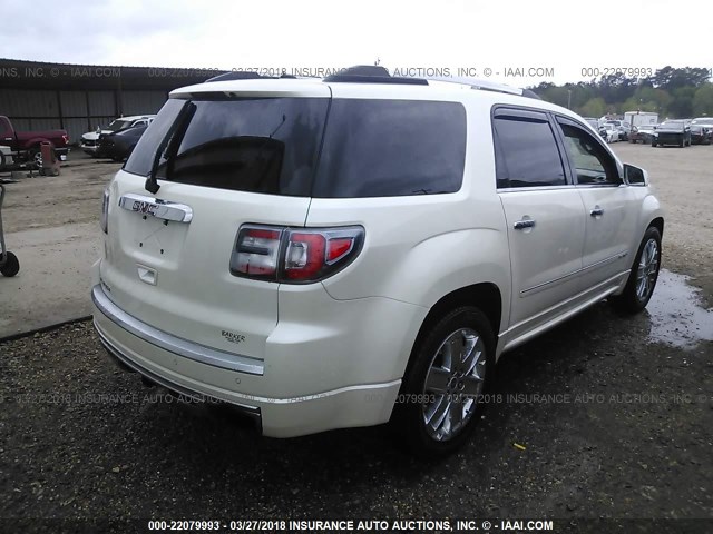 1GKKRTKD5EJ254907 - 2014 GMC ACADIA DENALI WHITE photo 4