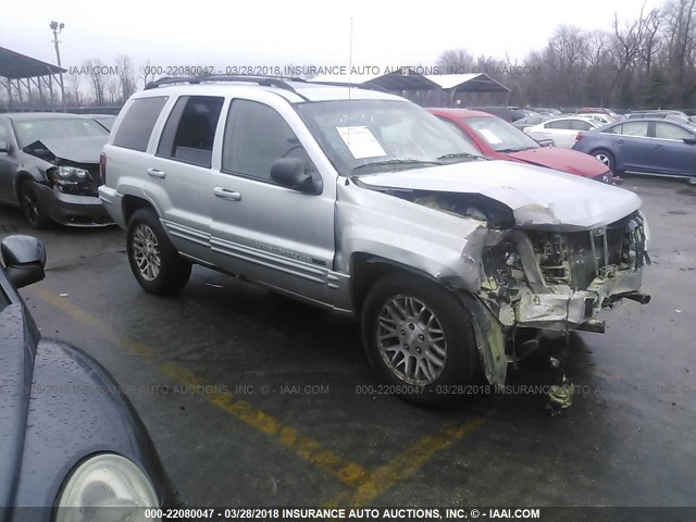 1J4GW58NX4C228516 - 2004 JEEP GRAND CHEROKEE LIMITED SILVER photo 1