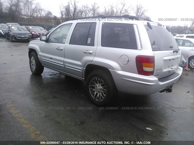 1J4GW58NX4C228516 - 2004 JEEP GRAND CHEROKEE LIMITED SILVER photo 3