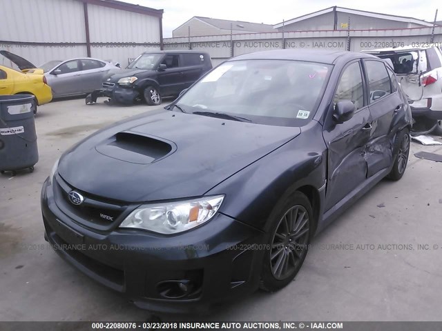 JF1GR7E6XEG207073 - 2014 SUBARU IMPREZA WRX GRAY photo 2