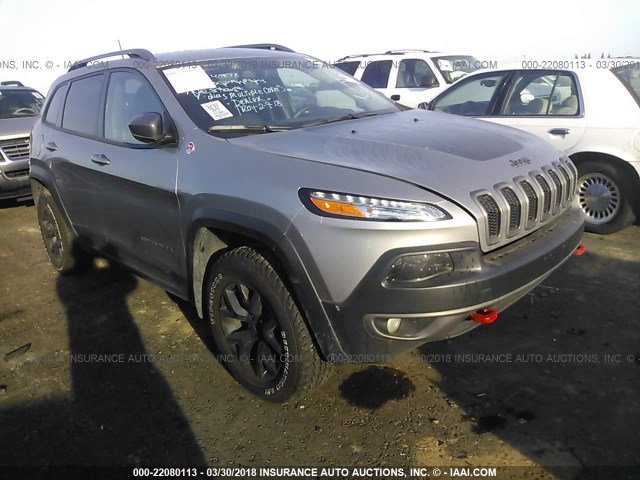 1C4PJMBS0HW521469 - 2017 JEEP CHEROKEE TRAILHAWK SILVER photo 1