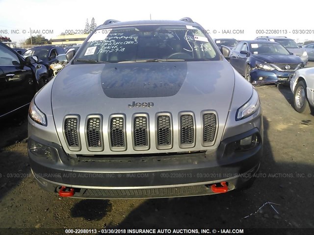 1C4PJMBS0HW521469 - 2017 JEEP CHEROKEE TRAILHAWK 银色 照片 6