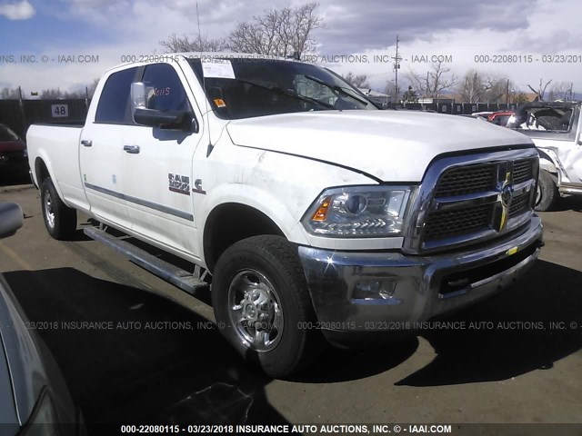 3C63R3JL2EG255904 - 2014 RAM 3500 LARAMIE WHITE photo 1