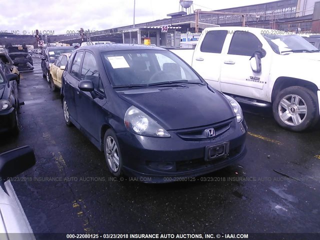 JHMGD38627S065815 - 2007 HONDA FIT S BLACK photo 1