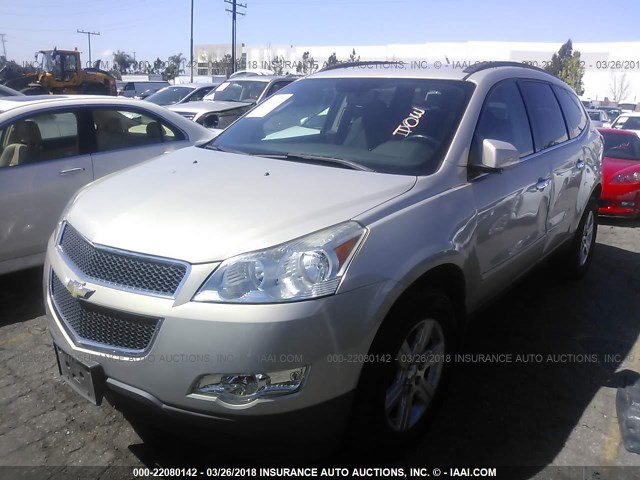 1GNKRGED9BJ290455 - 2011 CHEVROLET TRAVERSE LT GOLD photo 2