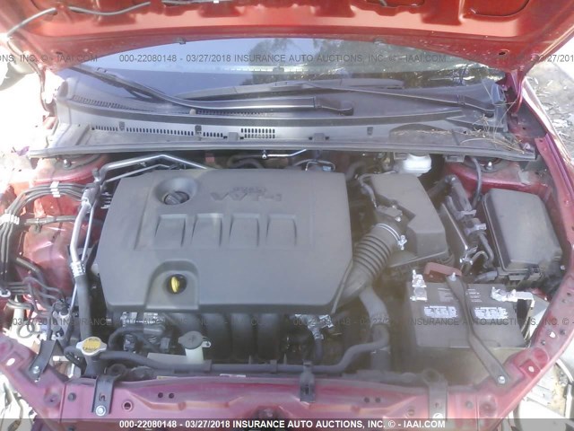 5YFBURHE6GP530992 - 2016 TOYOTA COROLLA L/LE/LE PLS/PRM/S/S PLS 红色 照片 10