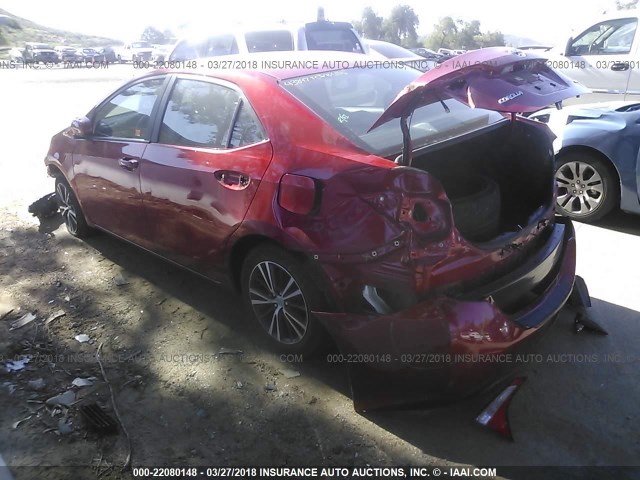 5YFBURHE6GP530992 - 2016 TOYOTA COROLLA L/LE/LE PLS/PRM/S/S PLS 红色 照片 3