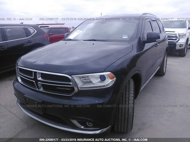 1C4RDJDG1FC810978 - 2015 DODGE DURANGO LIMITED BLUE photo 2