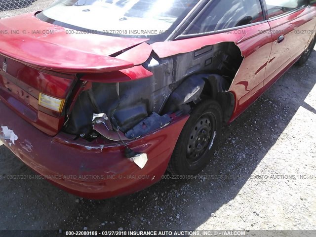 1G8ZP1289YZ189244 - 2000 SATURN SC1 RED photo 6