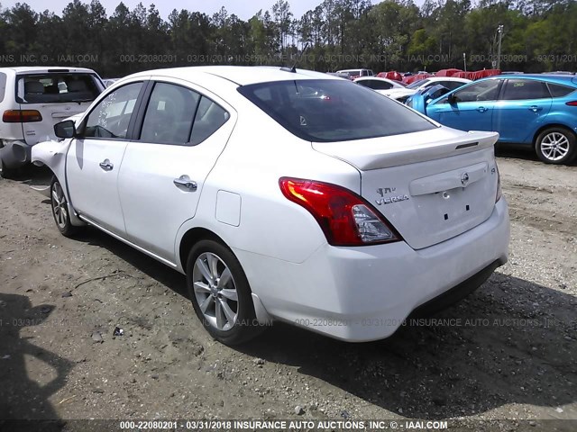 3N1CN7APXGL904733 - 2016 NISSAN VERSA S/S PLUS/SV/SL WHITE photo 3