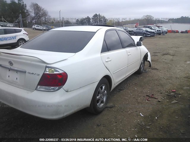 4T1BE32K66U651012 - 2006 TOYOTA CAMRY LE/XLE/SE WHITE photo 4