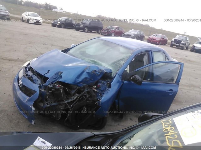 2T1BU4EE8AC267435 - 2010 TOYOTA COROLLA S/LE/XLE BLUE photo 2