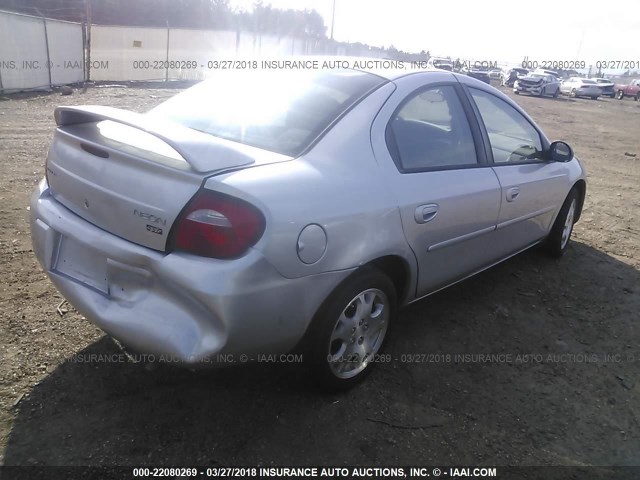 1B3ES56CX3D171447 - 2003 DODGE NEON SXT SILVER photo 4