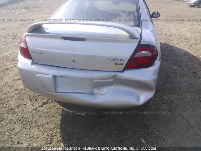 1B3ES56CX3D171447 - 2003 DODGE NEON SXT SILVER photo 6