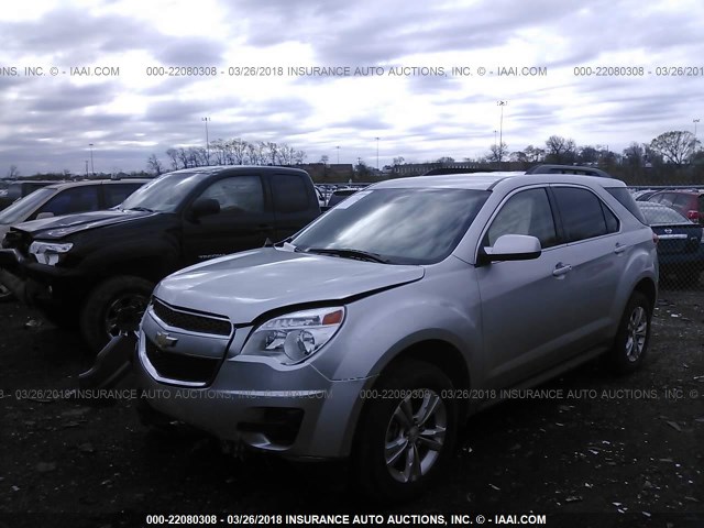 1GNALBEKXFZ109305 - 2015 CHEVROLET EQUINOX LT SILVER photo 2