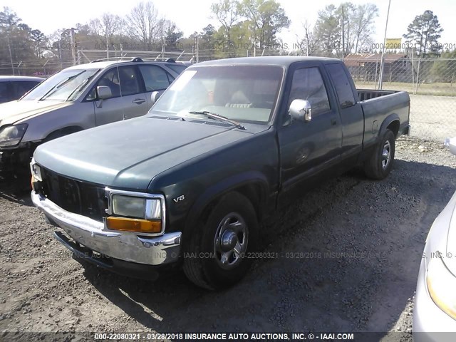 1B7GL23Y0SS123954 - 1995 DODGE DAKOTA GREEN photo 2