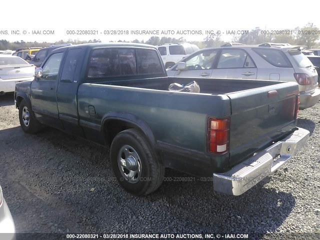 1B7GL23Y0SS123954 - 1995 DODGE DAKOTA GREEN photo 3