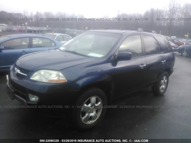 2HNYD18263H508096 - 2003 ACURA MDX BLUE photo 2