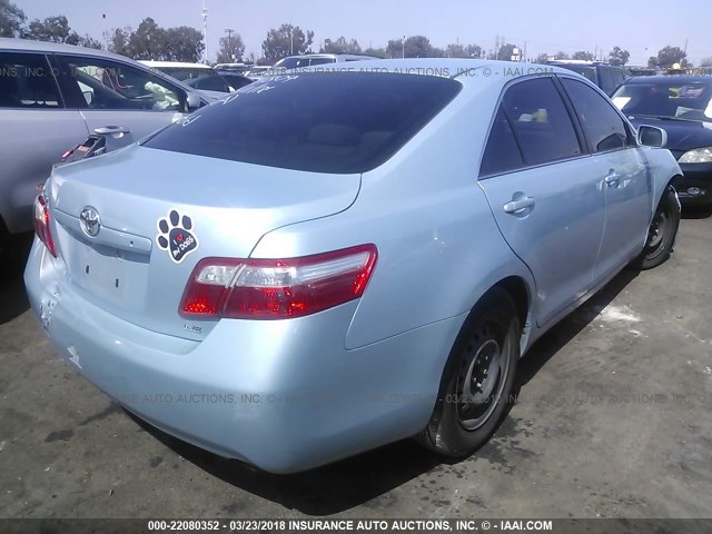 4T1BE46K39U855741 - 2009 TOYOTA CAMRY SE/LE/XLE Light Blue photo 4