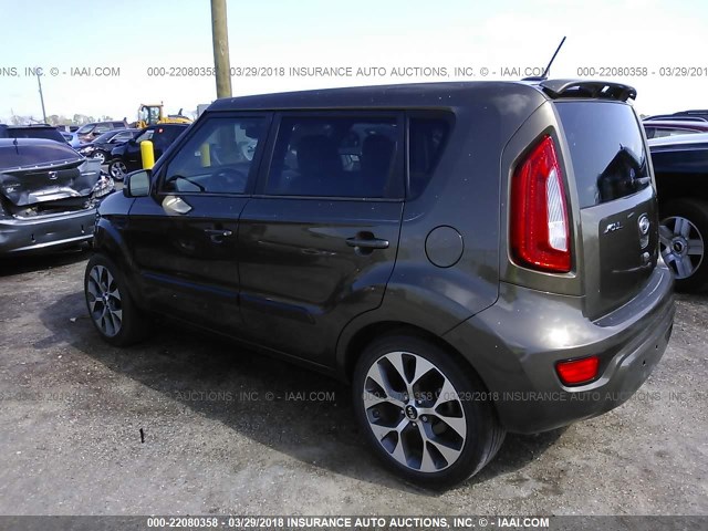 KNDJT2A63C7394440 - 2012 KIA SOUL +/!/SPORT BROWN photo 3