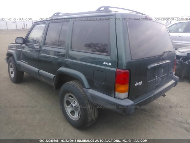 1J4FF68S1XL582467 - 1999 JEEP CHEROKEE SPORT/CLASSIC მწვანე ფოტო 3