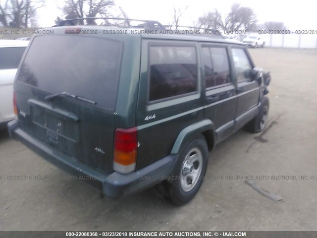 1J4FF68S1XL582467 - 1999 JEEP CHEROKEE SPORT/CLASSIC მწვანე ფოტო 4