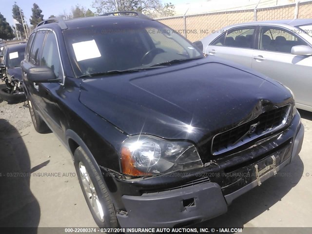 YV1CY59H141124851 - 2004 VOLVO XC90 BLACK photo 1