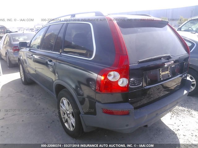 YV1CY59H141124851 - 2004 VOLVO XC90 BLACK photo 3