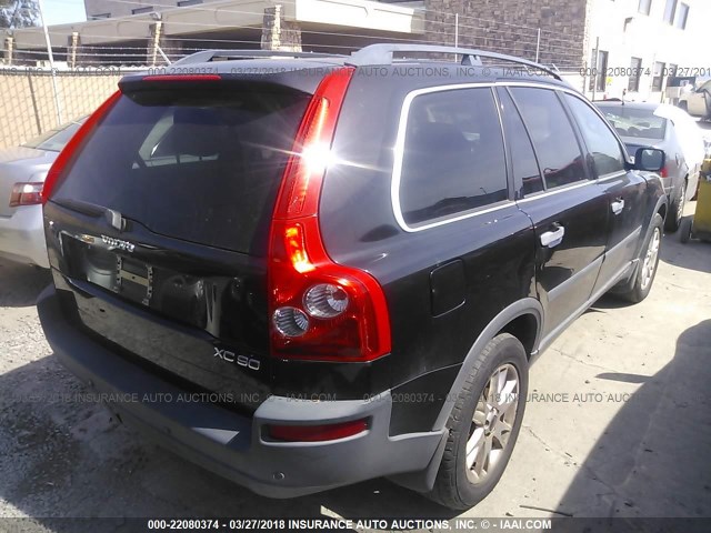 YV1CY59H141124851 - 2004 VOLVO XC90 BLACK photo 4