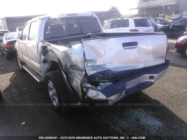 3TMLU42N38M016963 - 2008 TOYOTA TACOMA DOUBLE CAB ვერცხლისფერი ფოტო 3