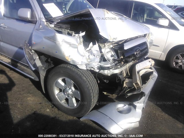 3TMLU42N38M016963 - 2008 TOYOTA TACOMA DOUBLE CAB ვერცხლისფერი ფოტო 6