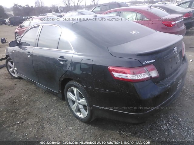 4T1BF3EK7AU518809 - 2010 TOYOTA CAMRY SE/LE/XLE BLACK photo 3