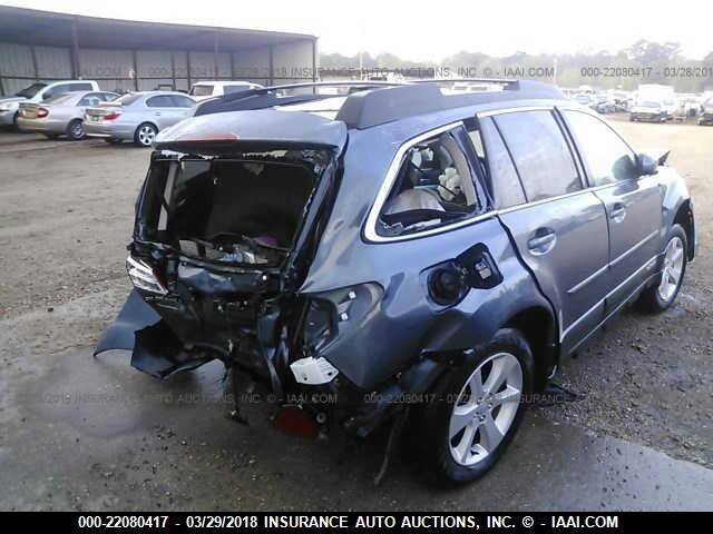 4S4BRCGCXD3224389 - 2013 SUBARU OUTBACK 2.5I PREMIUM BLUE photo 4