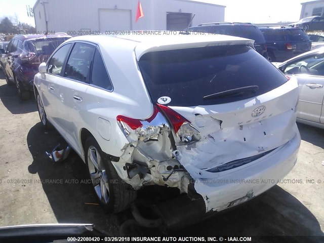 4T3ZK11AX9U014043 - 2009 TOYOTA VENZA WHITE photo 3