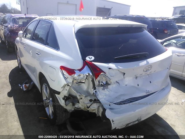 4T3ZK11AX9U014043 - 2009 TOYOTA VENZA WHITE photo 6