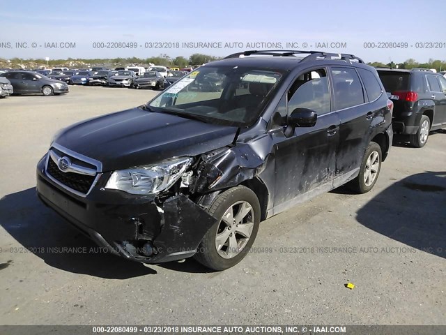 JF2SJAHC9GH491370 - 2016 SUBARU FORESTER 2.5I LIMITED BLACK photo 2