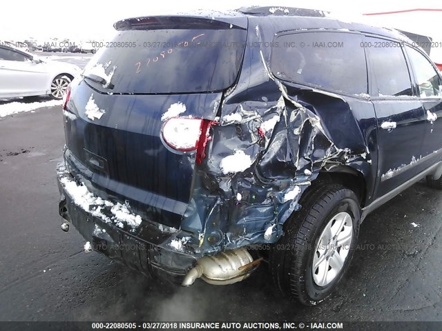 1GNLREED9AJ211664 - 2010 CHEVROLET TRAVERSE LS BLUE photo 6