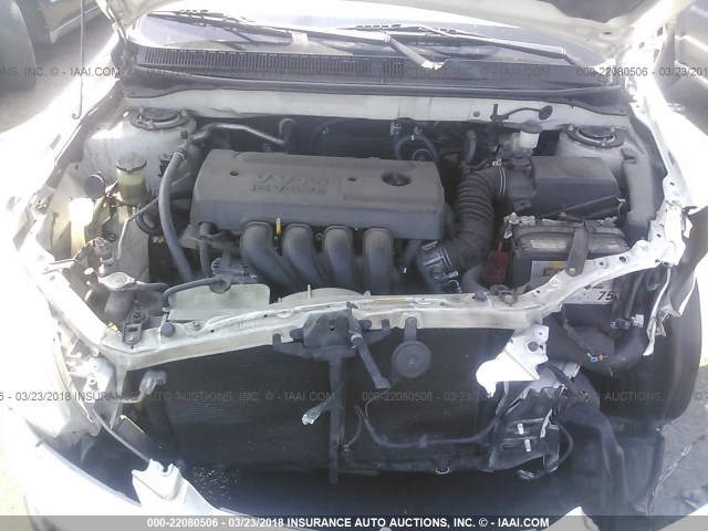 2T1KR32E87C662403 - 2007 TOYOTA COROLLA MATRIX XR WHITE photo 10