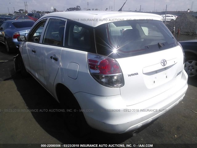 2T1KR32E87C662403 - 2007 TOYOTA COROLLA MATRIX XR WHITE photo 3
