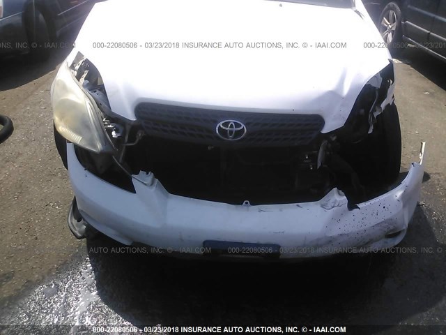 2T1KR32E87C662403 - 2007 TOYOTA COROLLA MATRIX XR WHITE photo 6