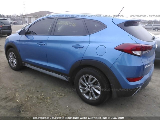 KM8J3CA49HU469750 - 2017 HYUNDAI TUCSON LIMITED/SPORT AND ECO/SE BLUE photo 3