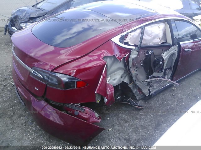 5YJSA1CN5DFP13793 - 2013 TESLA MODEL S Qırmızı foto 6