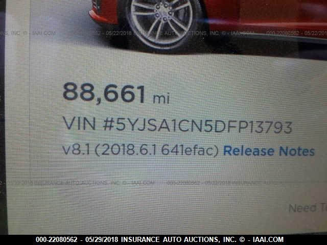 5YJSA1CN5DFP13793 - 2013 TESLA MODEL S Qırmızı foto 7