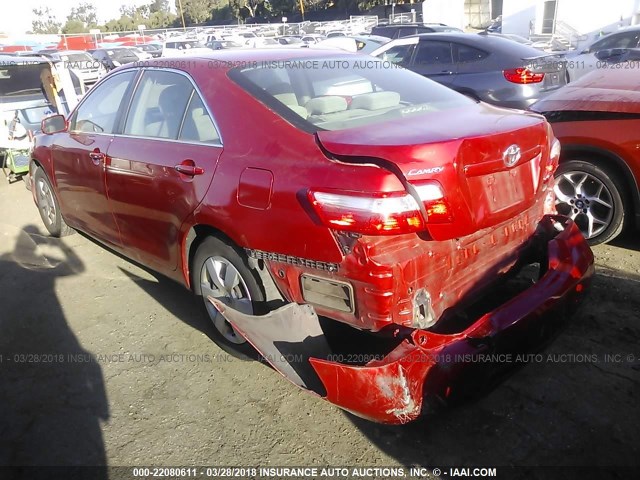 4T1BE46K97U005707 - 2007 TOYOTA CAMRY NEW GENERAT CE/LE/XLE/SE RED photo 3