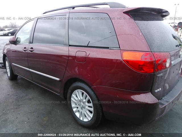 5TDZK22C59S272350 - 2009 TOYOTA SIENNA XLE/XLE LIMITED RED photo 3