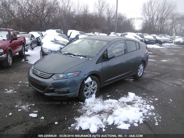 JHMZE2H76AS043428 - 2010 HONDA INSIGHT EX GRAY photo 2