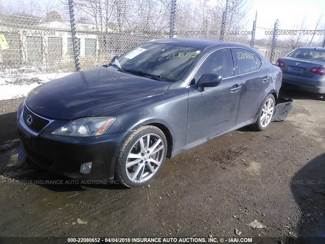 JTHBE262765010064 - 2006 LEXUS IS 350 GRAY photo 2