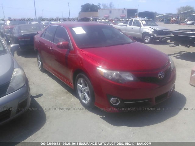 4T1BF1FK6CU620186 - 2012 TOYOTA CAMRY SE/LE/XLE RED photo 1