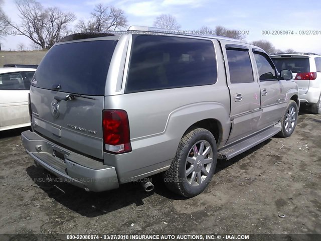 3GYFK66N15G136497 - 2005 CADILLAC ESCALADE ESV SILVER photo 4